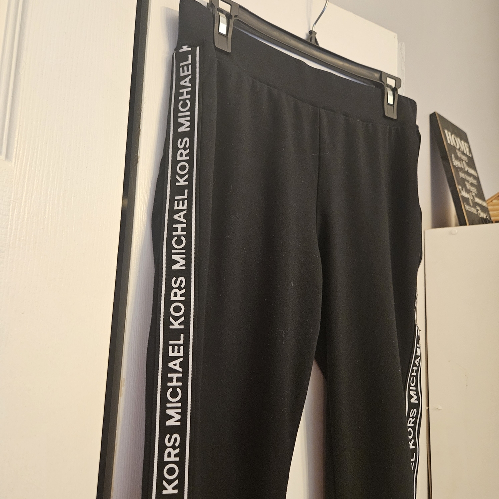 Michael Kors Womens Black Logo Leggings - Picture 2 of 3